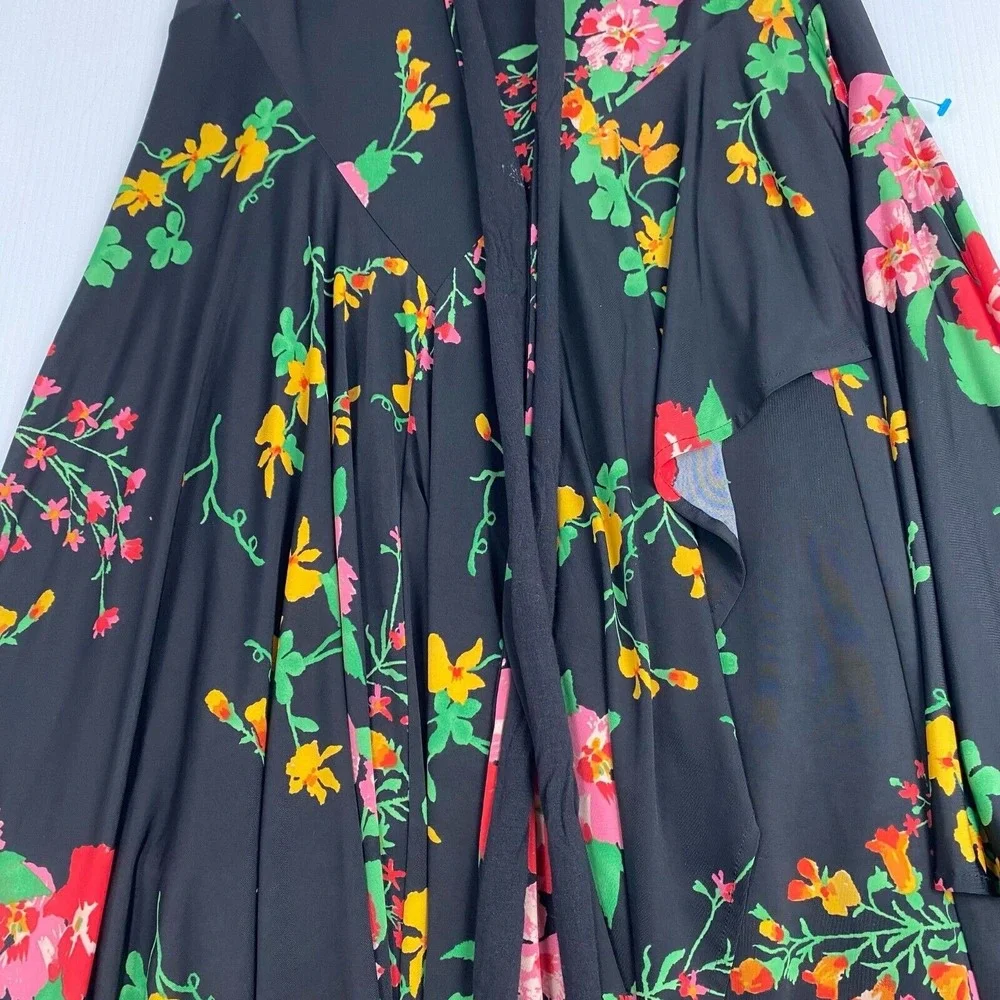 Cabi Midnight Women's Size M Floral Drama‎ Tie-Waist Wrap Skirt.Spring,resorts